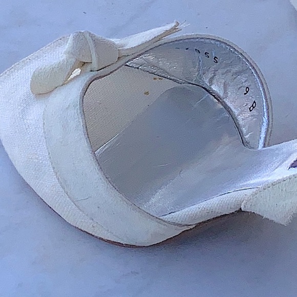 RALPH LAUREN COLLECTION SLING BACK  SUEDE LINEN 3 IN 9M Y2K VINTAGE ITALY - Picture 8 of 12